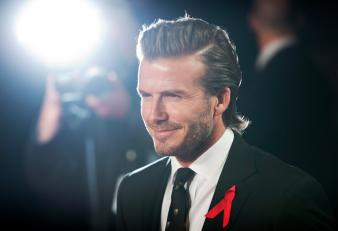 Former England soccer captain David Beckham attends the world premier of the film "The Class of 92" in London